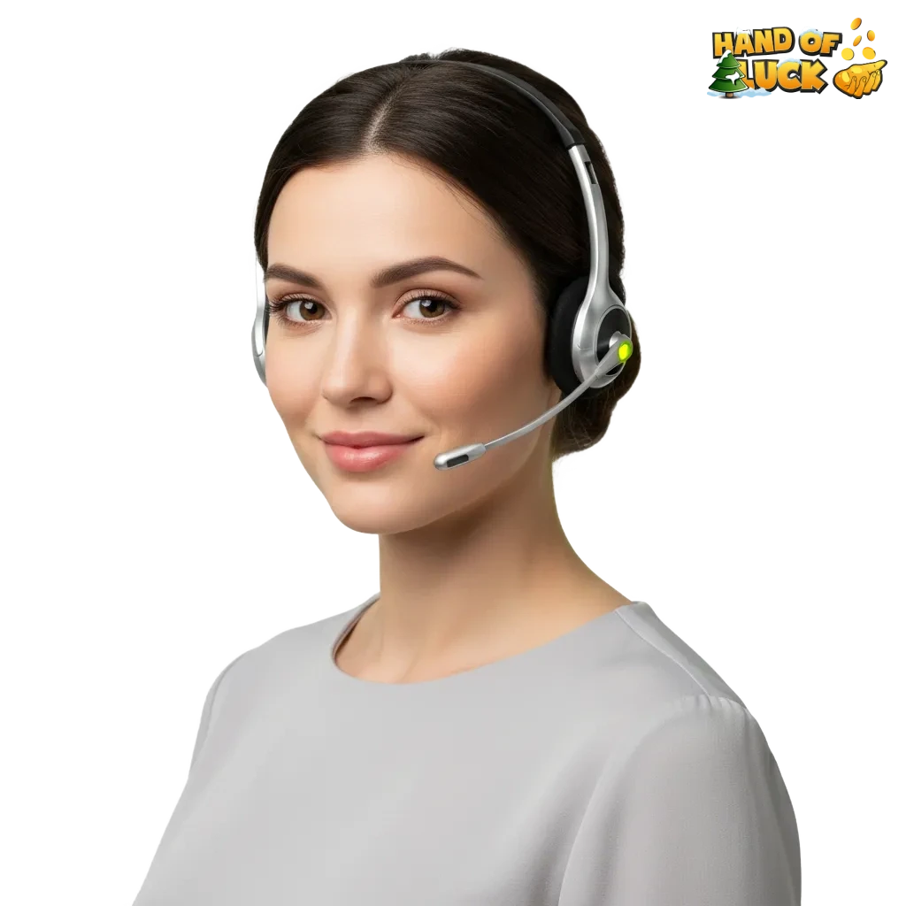 HandofLuck UK contacts: email, chat, phone, messengers, social. English support, chat <2 min, email <12h.