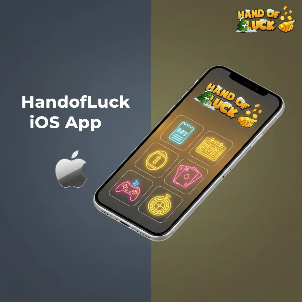 HandofLuck iOS app for iPhone and iPad with sports betting, slots, live casino; free, requires iOS 12+ and 150 MB