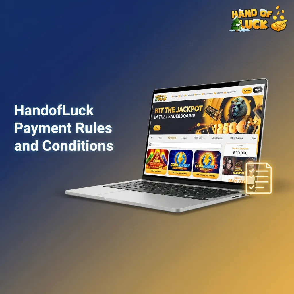 HandofLuck UK payment rules: verify ID, name match, withdraw via deposit method, bonus wagering, GBP, conversion fees.