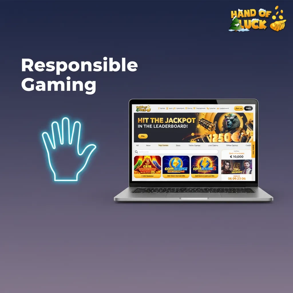 Responsible Gaming: set deposit limits, use time-outs, self-exclude; HandofLuck tools help you stay in control.