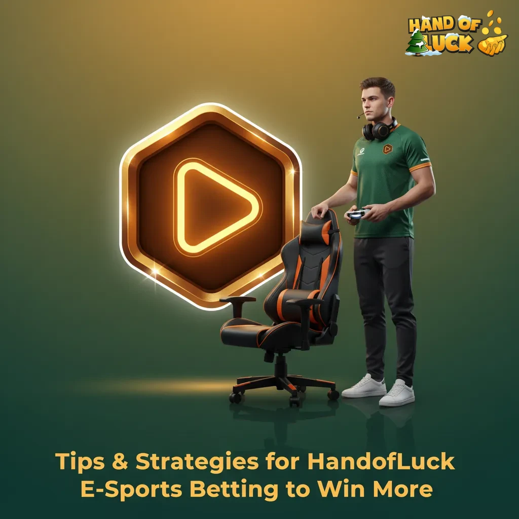 HandofLuck esports betting tips infographic: bankroll control, focus leagues, research, shop odds, live bets, track results